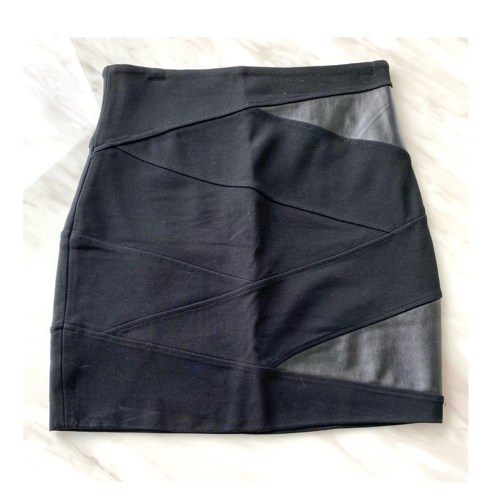 Aritzia Talula Black Bandage Mini Skirt